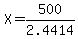 X=500%2F2.4414