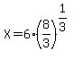X=6%2A%288%2F3%29%5E%281%2F3%29