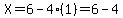 X=6-4%281%29=6-4