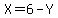 X=6-Y