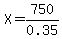 X=750%2F0.35