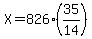 X=826%2835%2F14%29