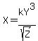 X=kY%5E3%2Fsqrt%28Z%29