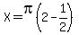 X=pi%282-1%2F2%29