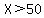 X%3E50
