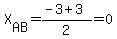 X%5BAB%5D=%28-3%2B3%29%2F2=0