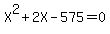 X%5E2%2B2X-575=0