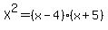X%5E2=%28x-4%29%28x%2B5%29