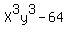 X%5E3y%5E3-64