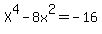 X%5E4-8x%5E2=-16