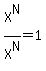 X%5EN%2FX%5EN=1