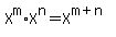 X%5Em%2AX%5En=X%5E%28m%2Bn%29