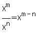 X%5Em%2FX%5En=X%5E%28m-n%29
