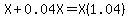 X+%2B+0.04X+=+X%281.04%29