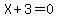 X+%2B+3+=+0