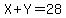 X+%2B+Y+=+28