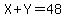 X+%2B+Y+=+48