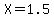 X+=+1.5