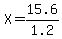 X+=+15.6%2F1.2