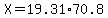 X+=+19.31%2A70.8