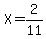 X+=+2%2F11