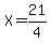 X+=+21%2F4