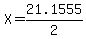 X+=+21.1555%2F2