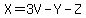 X+=+3V+-+Y+-+Z