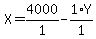 X+=+4000%2F1+-+1%2AY%2F1