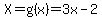 X+=+g%28x%29+=+3x-2