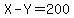 X+-+Y+=+200