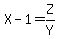 X-1=Z%2FY