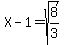 X-1=sqrt%288%2F3%29