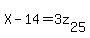 X-14=3z%5B25%5D