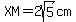 XM=2sqrt%285%29cm