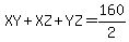 XY%2BXZ%2BYZ=160%2F2
