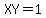 XY=1