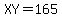 XY=165