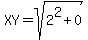 XY=sqrt%282%5E2%2B0%29+