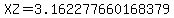 XZ=3.162277660168379