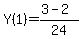 Y%281%29+=+%283-2%29%2F24