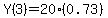 Y%283%29=20%280.73%29