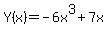 Y%28x%29=-6x%5E3%2B7x