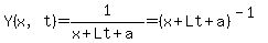 Y%28x%2Ct%29=1%2F%28x%2BLt%2B+a%29=%28x%2BLt%2B+a%29%5E%28-1%29