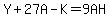 Y%2B27A-K=9AH