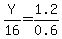 Y%2F16+=+1.2%2F0.6