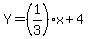 Y=%281%2F3%29x%2B+4