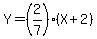Y=%282%2F7%29%28X%2B2%29