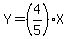 Y=%284%2F5%29X