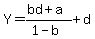 Y=%28bd%2Ba%29%2F%281-b%29%2Bd